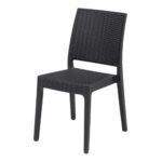 sedia Clio Nina polipropilene rattan antracite